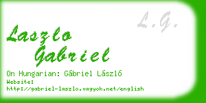 laszlo gabriel business card