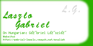 laszlo gabriel business card